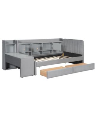 Upholstered Daybed with Drawers & Storage