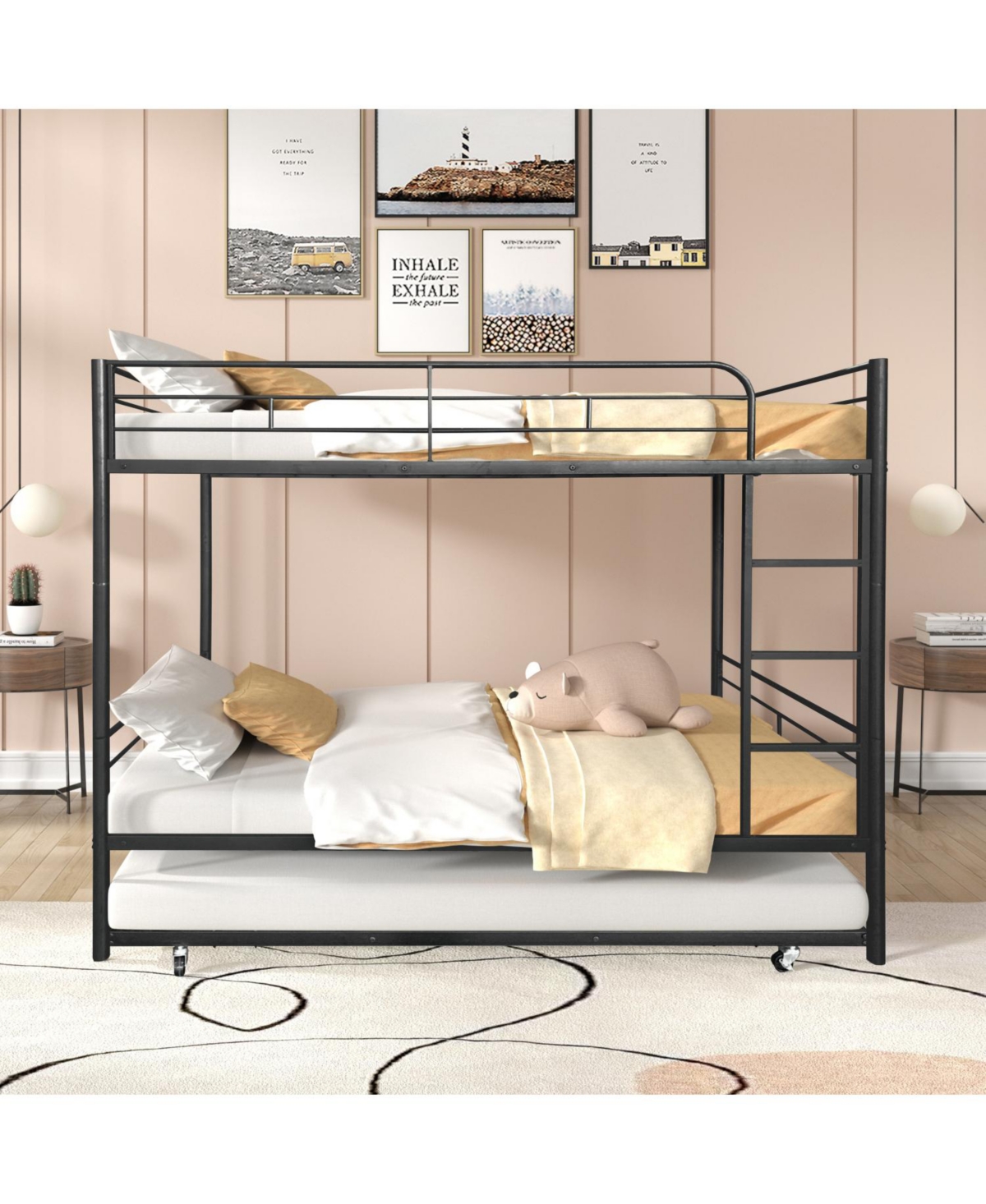 Streamdale Furniture Separatable Bunk Bed with Trundle