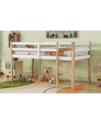 Rubberwood Twin Loft Bed