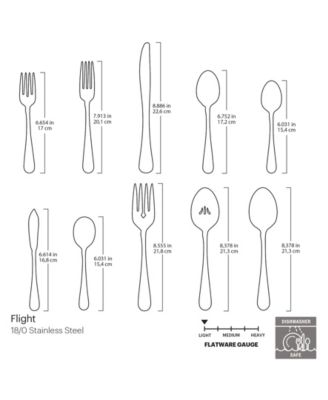 18/0 Stainless Steel Flight 45-PC Flatware Set, Service for 8