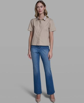 Women's Short-Sleeve Collared Top