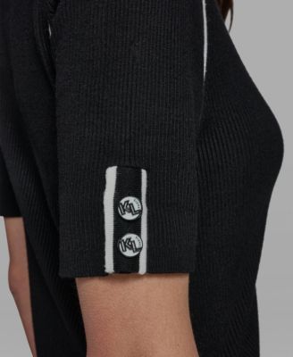 Women's Short-Sleeve Johnny Collar Sweater