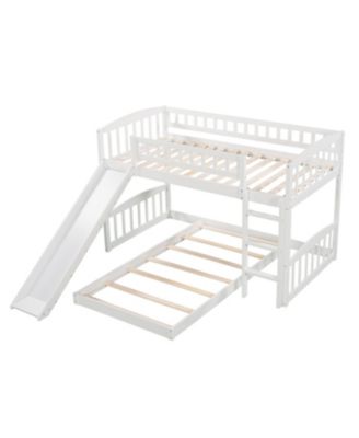 Twin Over Twin Bunk Bed with Slide and Ladder