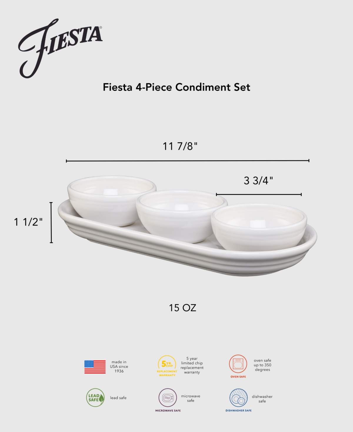 Fiesta Americana 4-Pc. Condiment Set