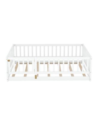 Montessori Floor Bed with Fence & Door