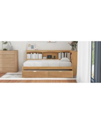 Twin Wood Daybed with Storage & USB