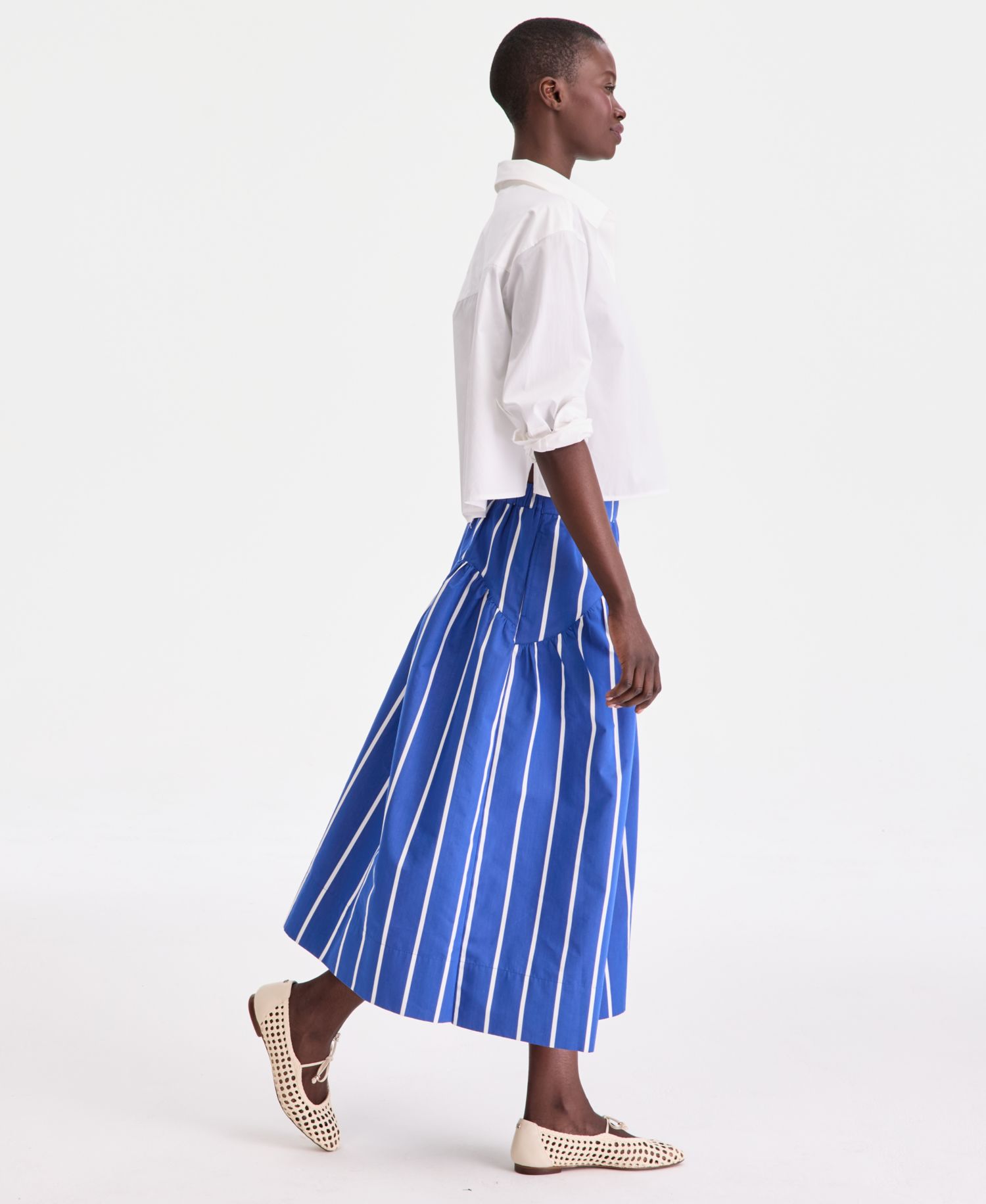 Women's Pull On Stella Poplin Midi Skirt