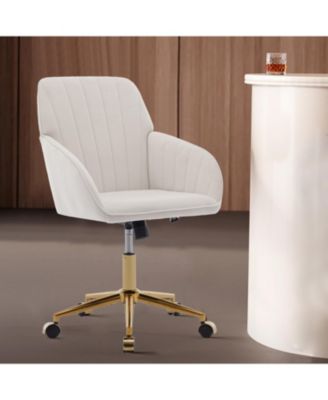 Luxurious Ergonomic Office Chair with Gold Base for Comfort and Style