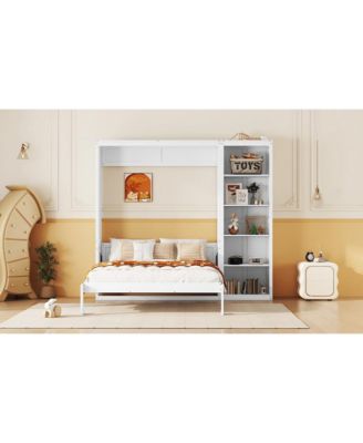Streamdale Full Size Murphy Bed Wall Bed with Shelves