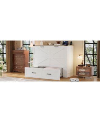 Farmhouse Murphy Bed with Charging & Storage