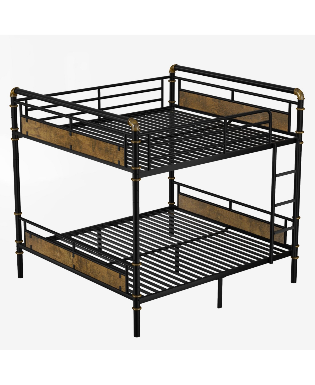 Streamdale Furniture Queen Over Queen Black Metal Bunk Bed