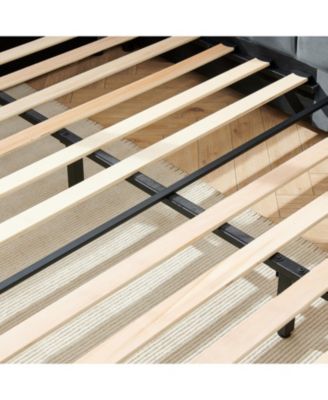  Tufted Upholstered Full Bed Frame - Velvet Gray