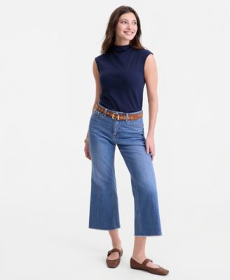 Women's Funnel Neck Sleeveless T-Shirt