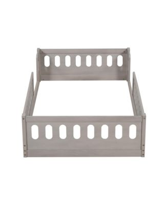 Twin Platform Bed with Guardrail (Natural)