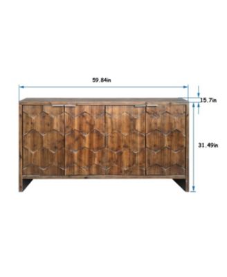 Farmhouse Accent Cabinet with 4 Doors