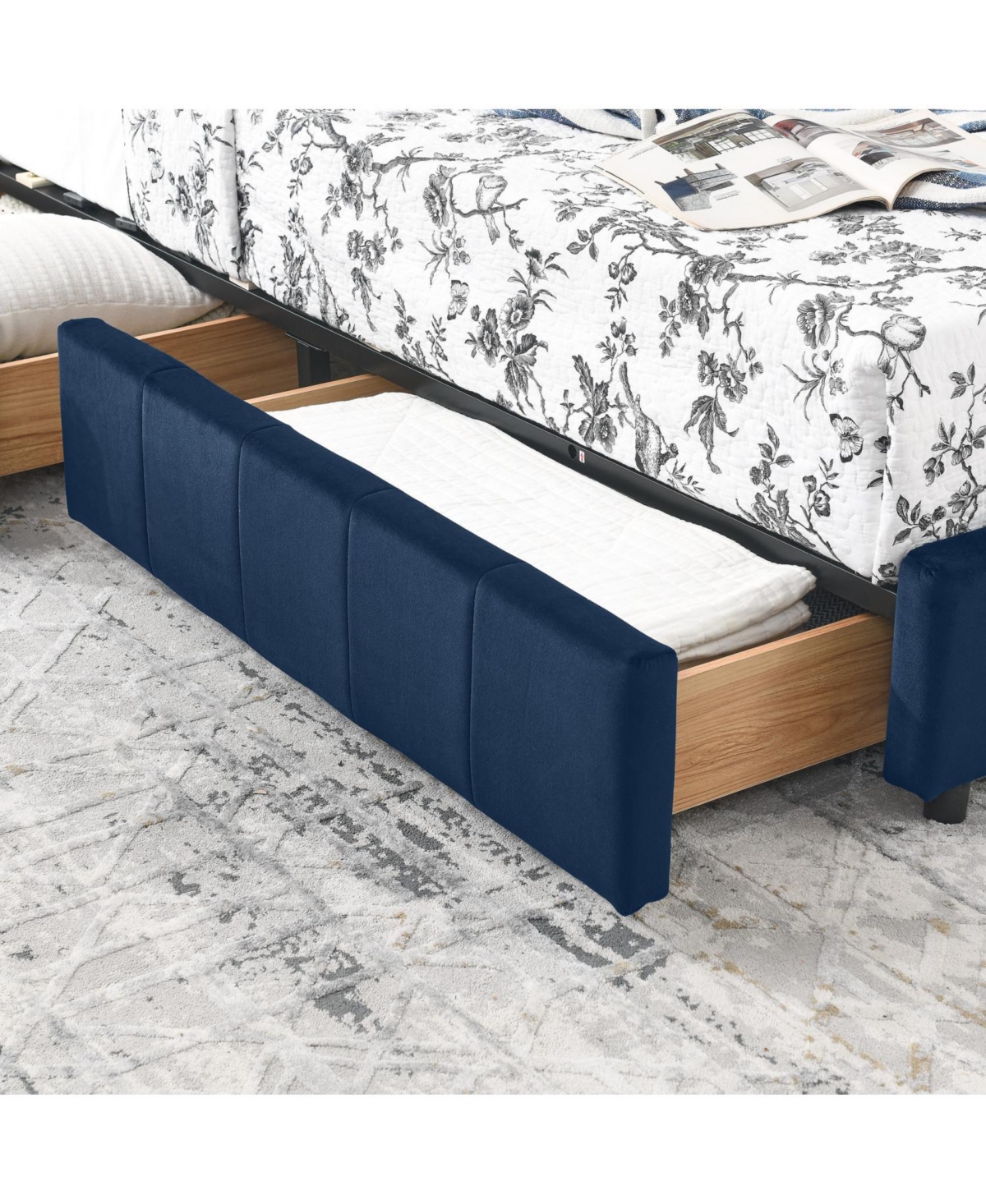 Streamdale Furniture Streamdale Tufted Upholstered Bed Frame with Comfortable Backrest