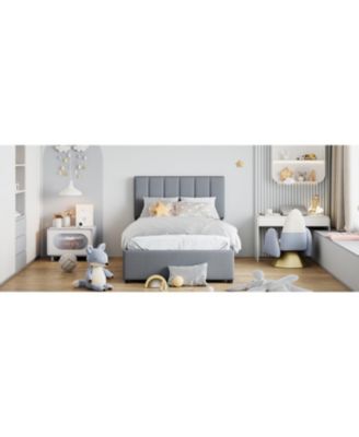 Streamdale Twin Size Upholstered Platform Bed with a Hydraulic Storage System