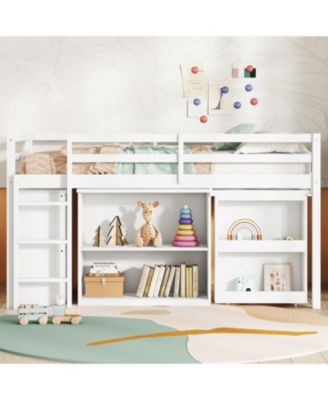  Multifunctional Loft Bed with Storage, Desk, and Safety Features