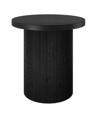 Isa 22" Wide Round Fluted Side Table