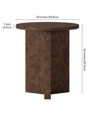 Anders 20" Wide Burled Side Table