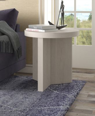 Holm 22" Wide Round Fluted Side Table