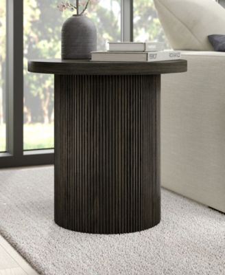 Isa 22" Wide Round Fluted Side Table