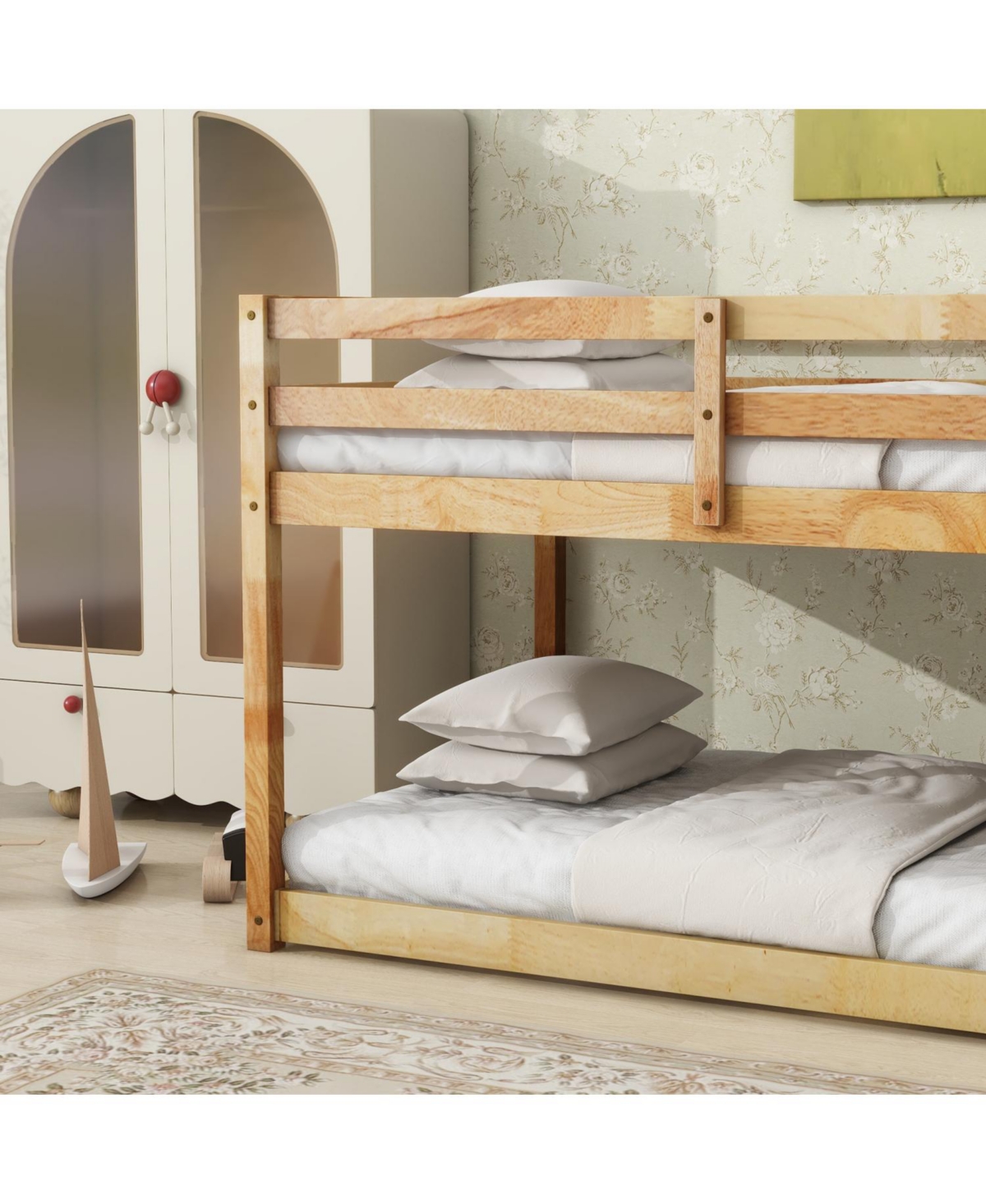 Streamdale Furniture Streamdale Twin over Twin Loft Bed with Ladder, Solid Wood Platform