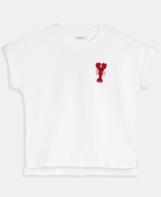 Women's Embellished Lobster Graphic T-Shirt
