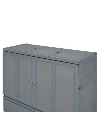  Full Size Murphy Bed with USB Port and a Large Drawer