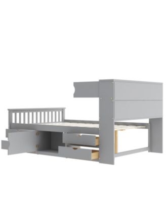 Captain Platform Bed Frame w/ Storage & Drawers