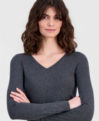 Women's V-Neck Long-Sleeve Top