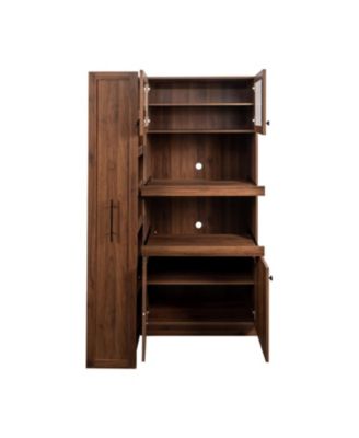 Farmhouse Pantry Cabinet with Pull-Out Shelves