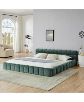 King Upholstered Platform Bed Frame