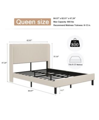 Queen Platform Bed with Charging Station