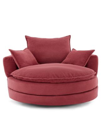 Streamdale 360 Swivel Barrel Chair with Pillows