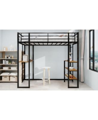 + Multi-Piece Set + Iron + L-Shaped Desk & Stairs + Bed