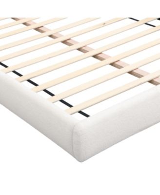 Unique Arched Boucle Bed with Small Table, Queen