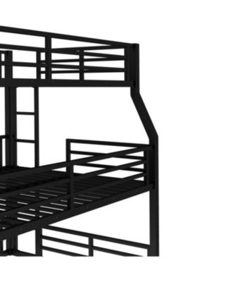 Triple Bunk Bed, Full/Queen, Metal, Heavy-Duty