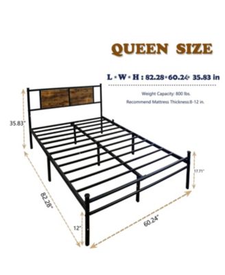 Queen Victorian Bed Frame, Under Bed Storage, No Box Spring
