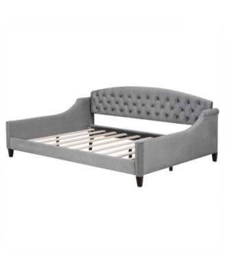 Modern Gray Tufted Button Daybed