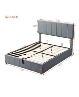 Upholstered Platform Bed w/ Hydraulic Storage