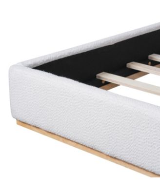 King Size Bed Frame, Boucle Wingback Headboard