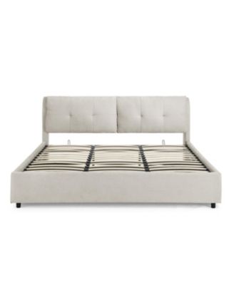 King Chenille Hydraulic Storage Bed