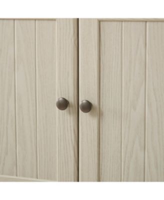  72.4" Tall Storage Cabinet with 8 Doors & 4 Shelves, White