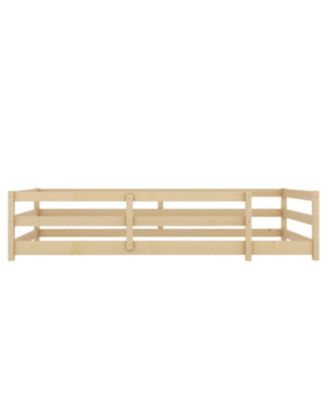 Floor Bed Montessori with Fence - Natural