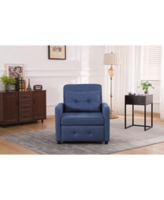 3-in-1 Convertible Sleeper Chair Bed - Linen