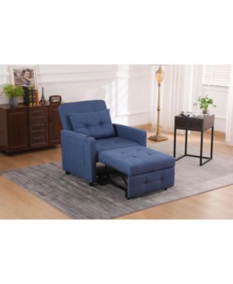 3-in-1 Convertible Sleeper Chair Bed - Linen