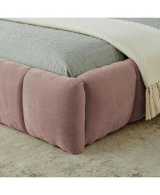 California King Upholstered Platform Bed Frame - Pink
