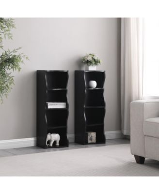 Wavy 8-Layer Adjustable Bookshelf - Narrow & Multifunctional