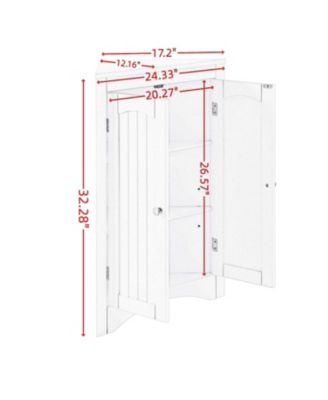 Corner Cabinet with Doors & Shelves